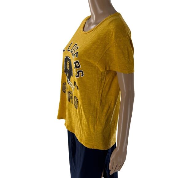 Sandro Paris Yellow The Losers Texas Linen Short Sleeve T-Shirt - Picture 5 of 9